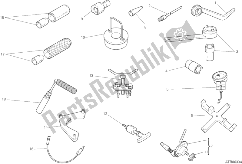 Toutes les pièces pour le 01a - Outils De Service D'atelier du Ducati Multistrada 1200 Enduro 2016